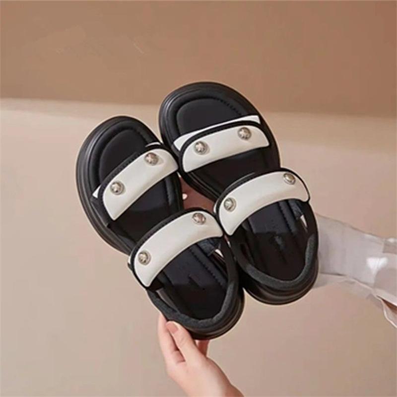 

2024 New Shoes Slippers Soft Shallow Slipers Women Slides Platform Cover Toe Comfort 2024 Rome Rubber Fabric Spring Hoof Heels 36 чёрный