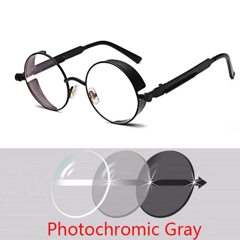 Gold Metal Sunglasses Gothic Steampunk Vintage Shield Eyewear Shades Prescription Sun Glasses 0 -0.5 -1.0 -2.0 To -5.0