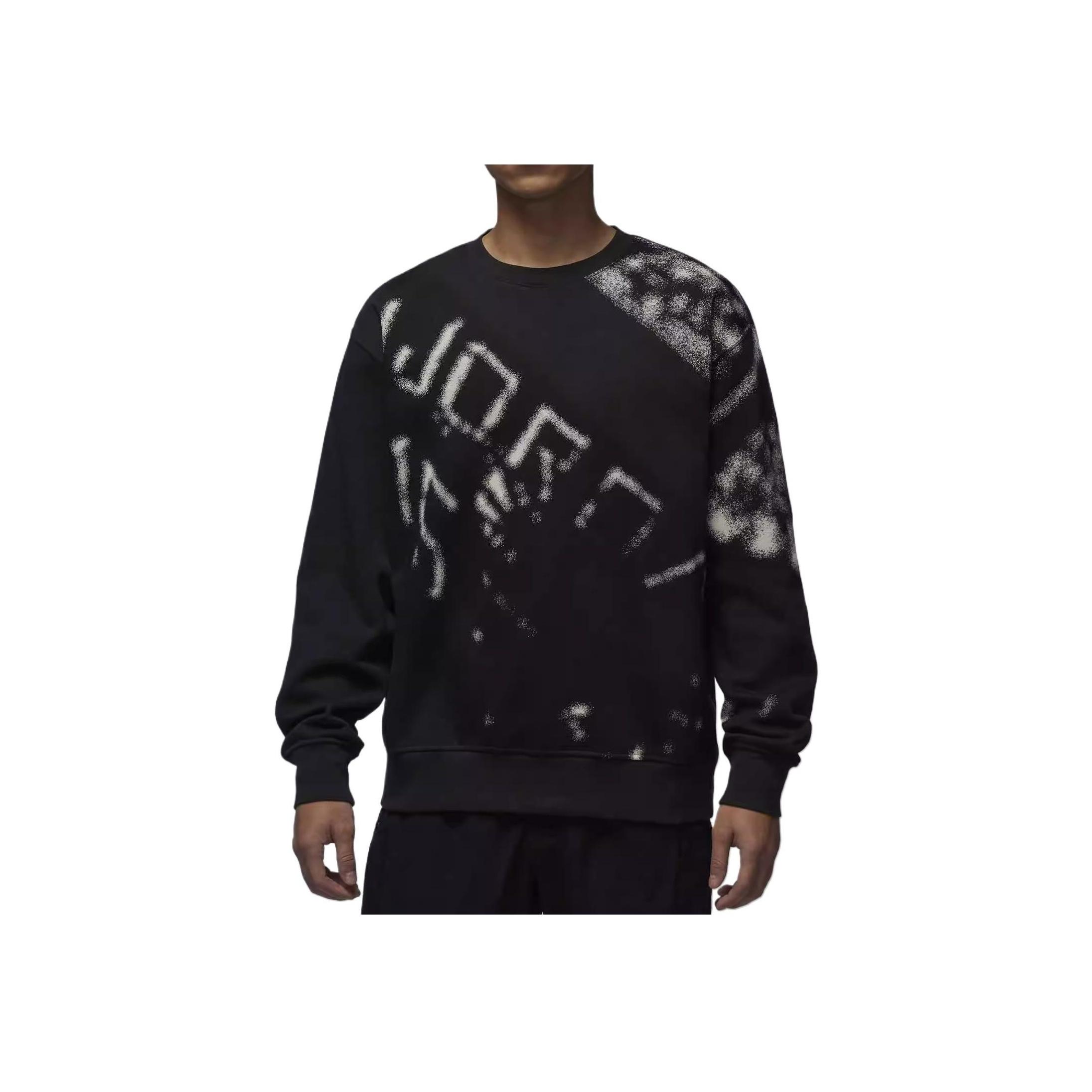 

Jordan Узор с буквенным принтом, флис, удобный, мягкий, теплый, с круглым вырезом, свитер, мужская толстовка, серый, черный HF9314-045 3XL