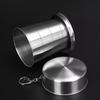 Portable Stainless Steel Retractable Teacup for Outdoor Camping Adventures Easy to Store and Use
