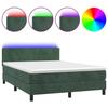 VidaXL Sommier à Lattes de Lit avec Matelas et LED, Lit Rembourré, Lit Double, Lit Adulte de Chambre à Coucher Intérieur, 3134408