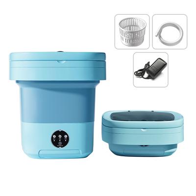 8L Portable Mini Washing Machine with UV Sterilization Foldable Spin Dryer with Drain Basket Drain