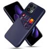 For Oppo Reno13 Pro 5G Case PU Leather Cloth Texture Hard PC Phone Cover with Card Holder