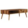VidaXL Coffee Table Solid Sheesham Wood with Honey Finish Living Room Table Furniture 246201