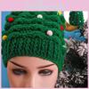Adorable Chapeau d'Arbre de Noël Vert Pour Enfants Cadeau Confortable Fait Main Pour les Fêtes