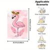 Cute pink cartoon flamingo Flannel printed blanket suitable for all seasons suitable for living room office sofa and travel