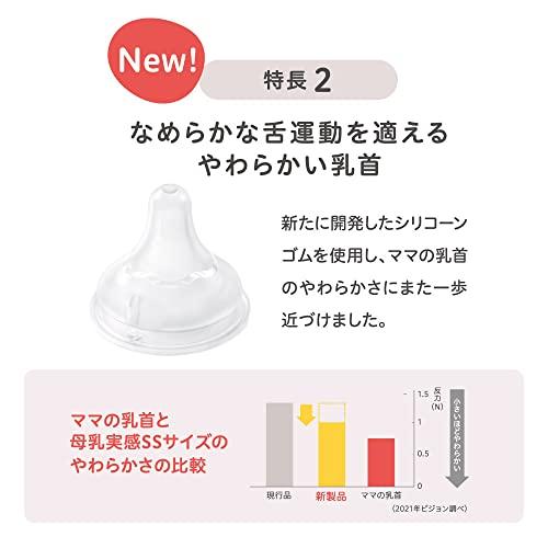 PIGEON Breastfeeding experience baby bottle 160ml 0 months and up High quality plastic Also used in medical institutions Light and unbreakable