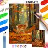 DIY Digital Oil Painting Kit ProfessionalGrade Art Painting Deer In Autumn Forest for Home Decor