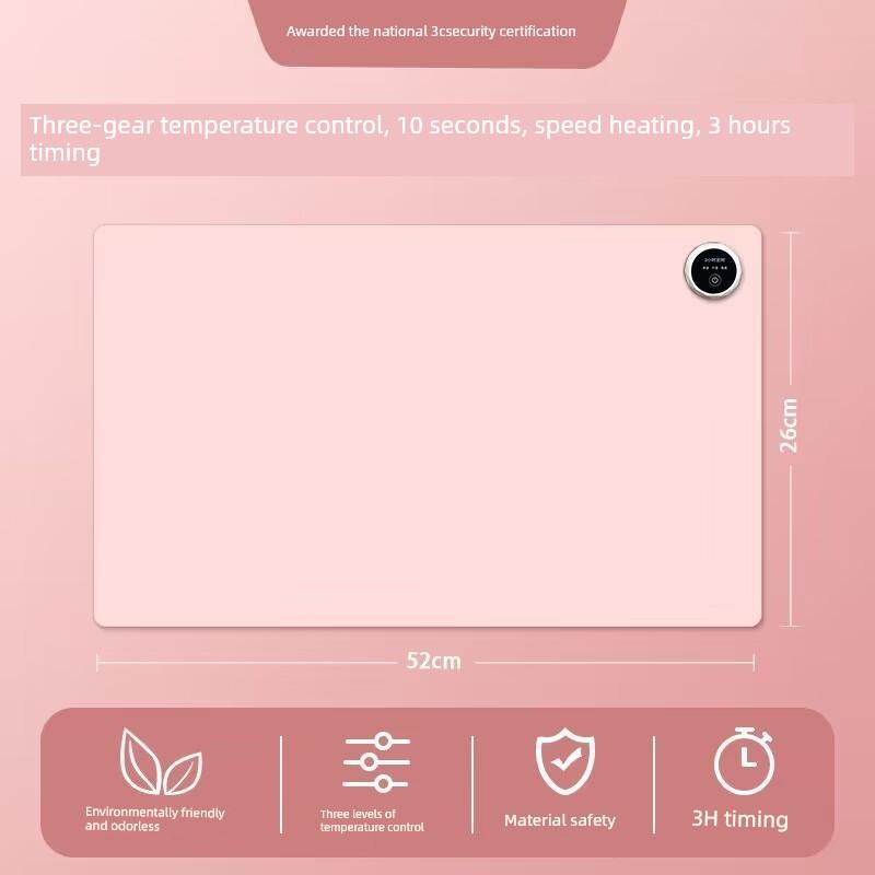 3C Certified Heated Mouse Pad Office Computer Desktop Hand Warmer Pad Student Desk Heating Table Pad Constant Warm Pad