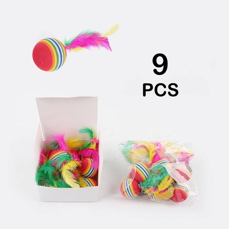 1Set Trendy Feather Catnip Cat Play Balls; Unique Soft Feather Catnip Toys for Kittens