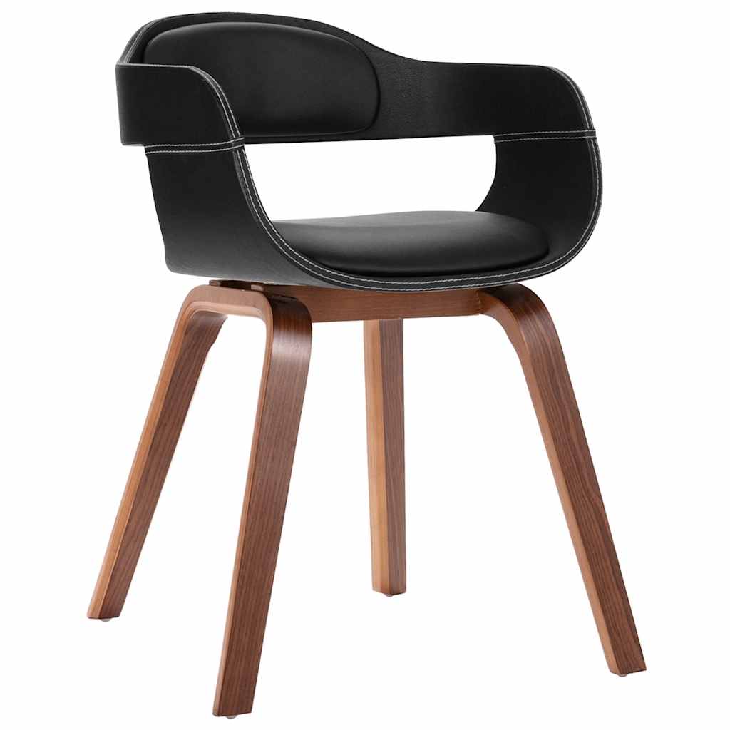 Dining Chair Bentwood Frame with PU Leather Upholstery