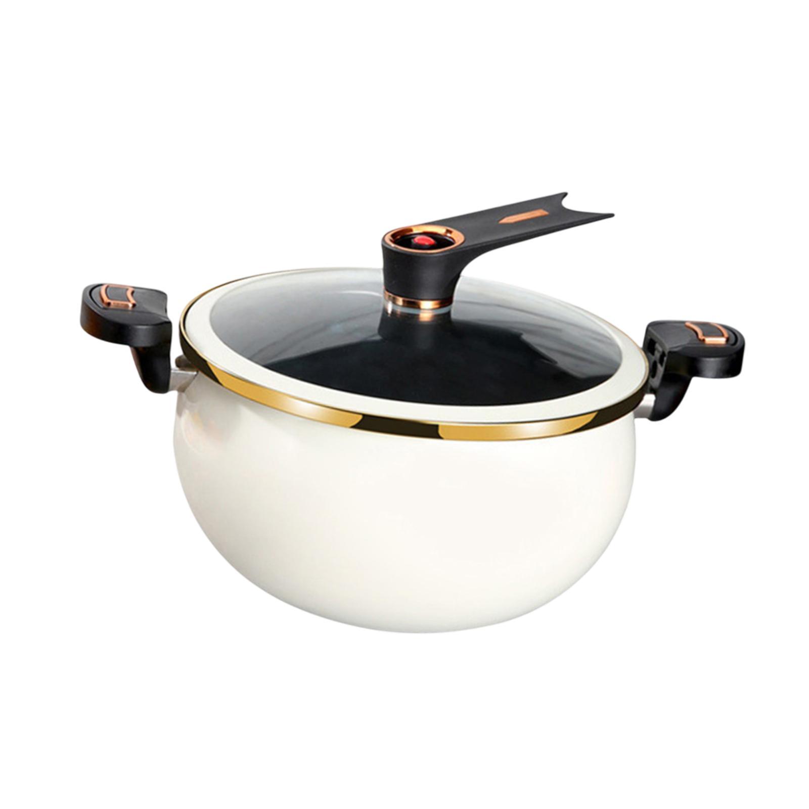 

Микро скороварка 8 л Посуда с крышкой Прочная Многоцелевая Антипригарная для тушения белый