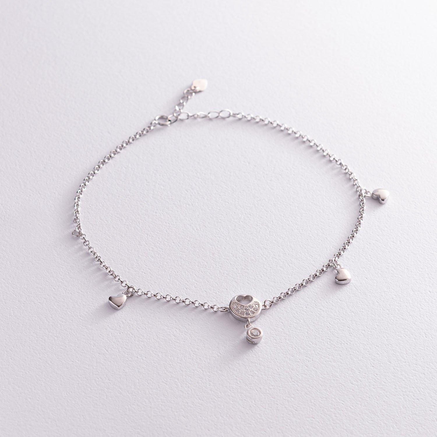 

Срібна каблучка з фіанітами на ногу Oniks 25 срібний