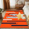 Denver Broncos Logo Rug Game Carpet, Floor Mat for Bedroom Living Room Entryway Rug, Home Decor Idea Gift for Christmas Birthday
