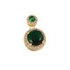 Emerald Geometric Pendant Necklace for Women - Trendy Clavicle Chain Accessory