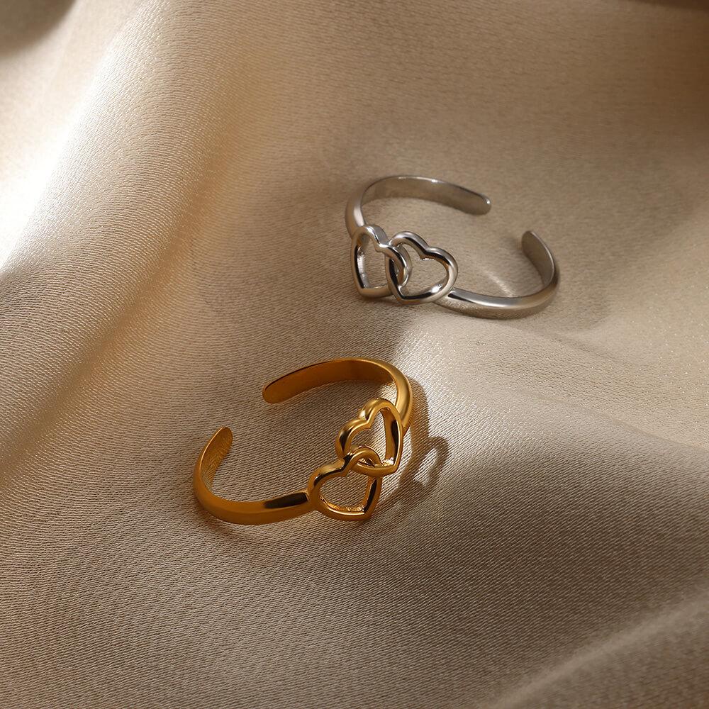 

European & American Serpentine Curve Geometric Open Ring - Non-fading Fashion Design Gold