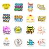 50 Color English Phrase Stickers Car Luggage Refrigerator Mobile Phone Computer Decorative Stickers
