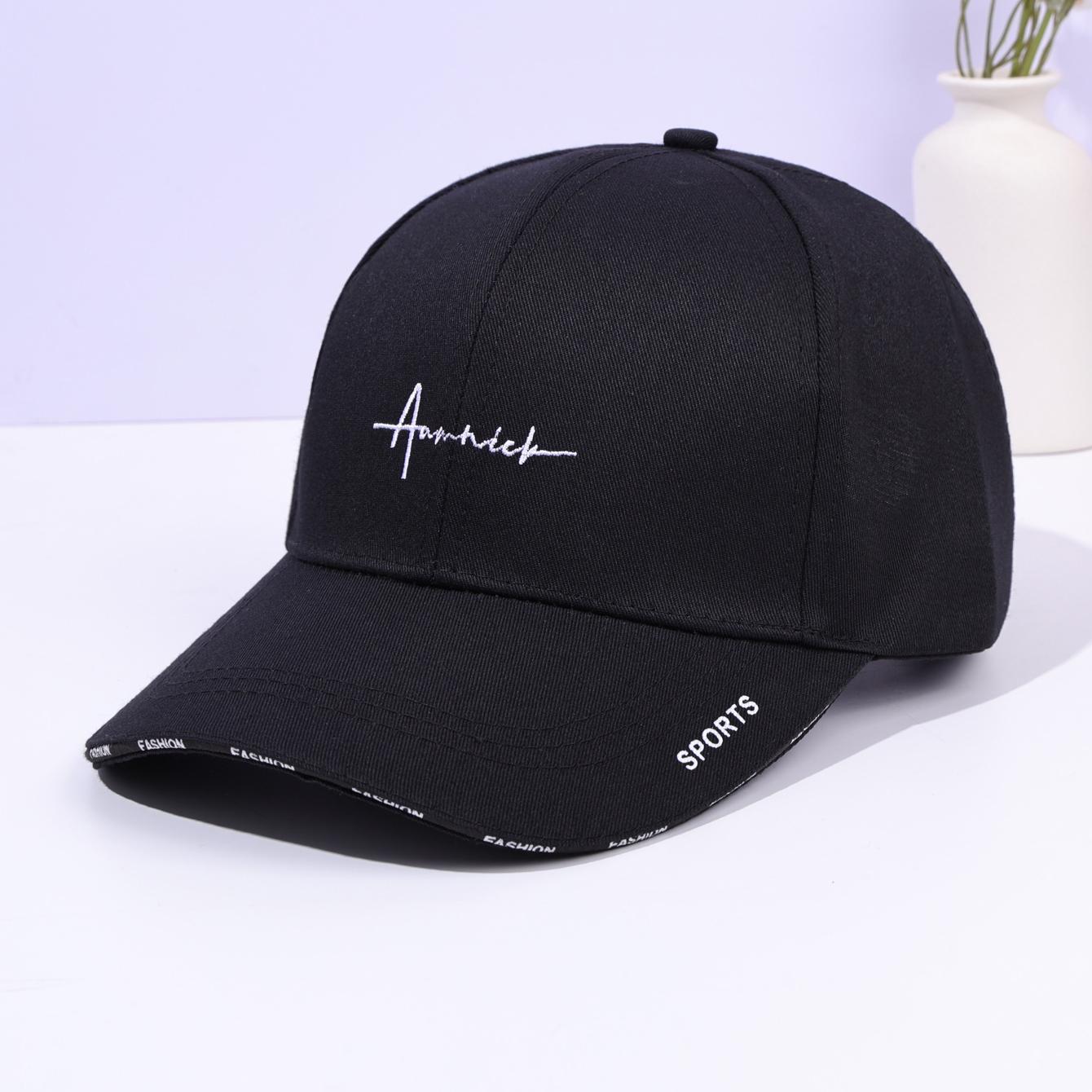 

Spring and summer sun shading baseball cap, unisex couple s duckbill cap, embroidered adjustable casual cap Adjustable чёрный