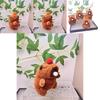 Adorable Capybara Plush Keychain Bubble Blowing Soft Toy Perfect For Animal Lovers