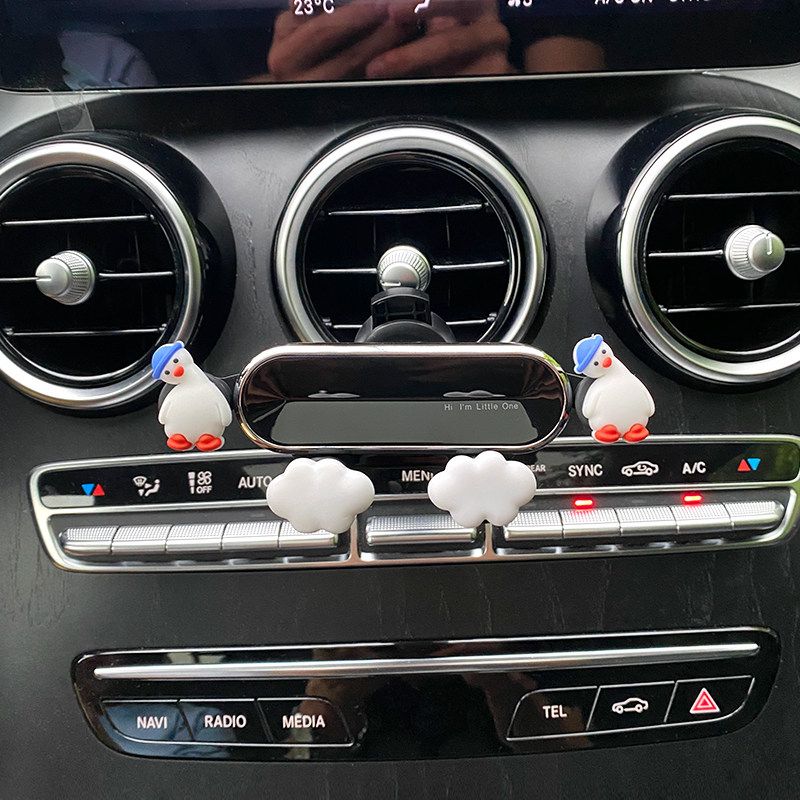 Car Mobile Phone Holder 2021 New Model Cute Cartoon Air Vent Creative Car Navigation Support Stand for Women