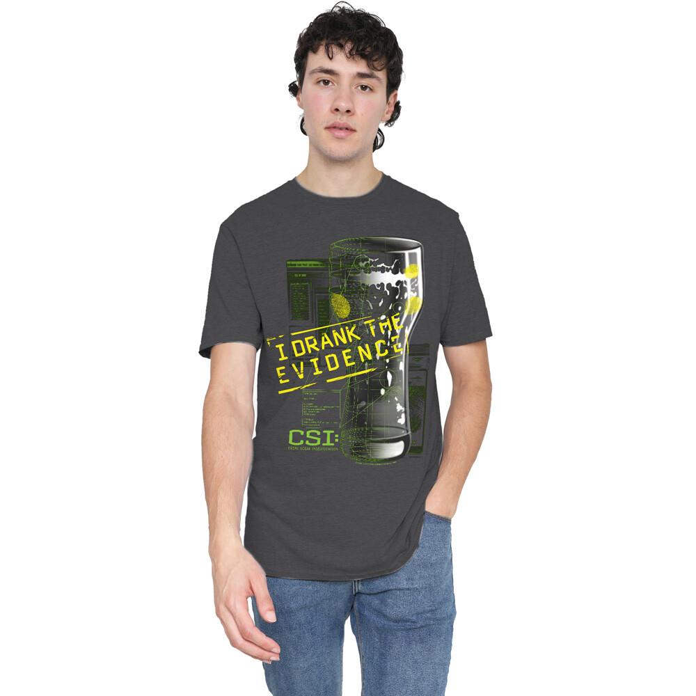 Csi I Drank The Evidence T-Shirt S-2XL, Charcoal Unisex T-Shirt L