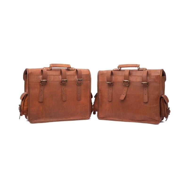 Motorcycle New Design Bag Pouch Leather 2 Side Pouch Saddlebags Saddle Panniers