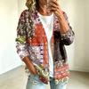 Women's Vintage Floral Print Button Front Jacket for Casual Outdoor Wear
