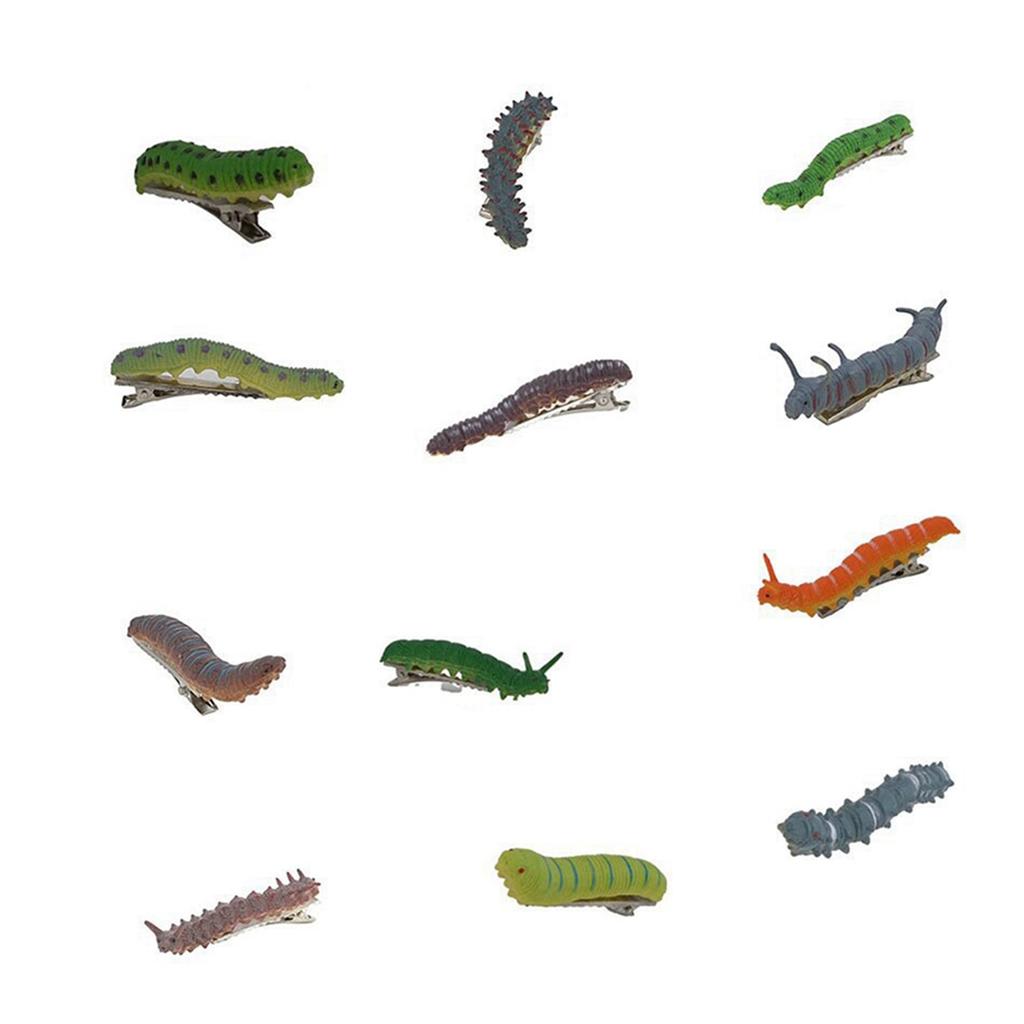 2025+ Scary Artificial Caterpillars Props Halloween Scary Caterpillars Hairpin Prank Prank Tool Handmade Decoration