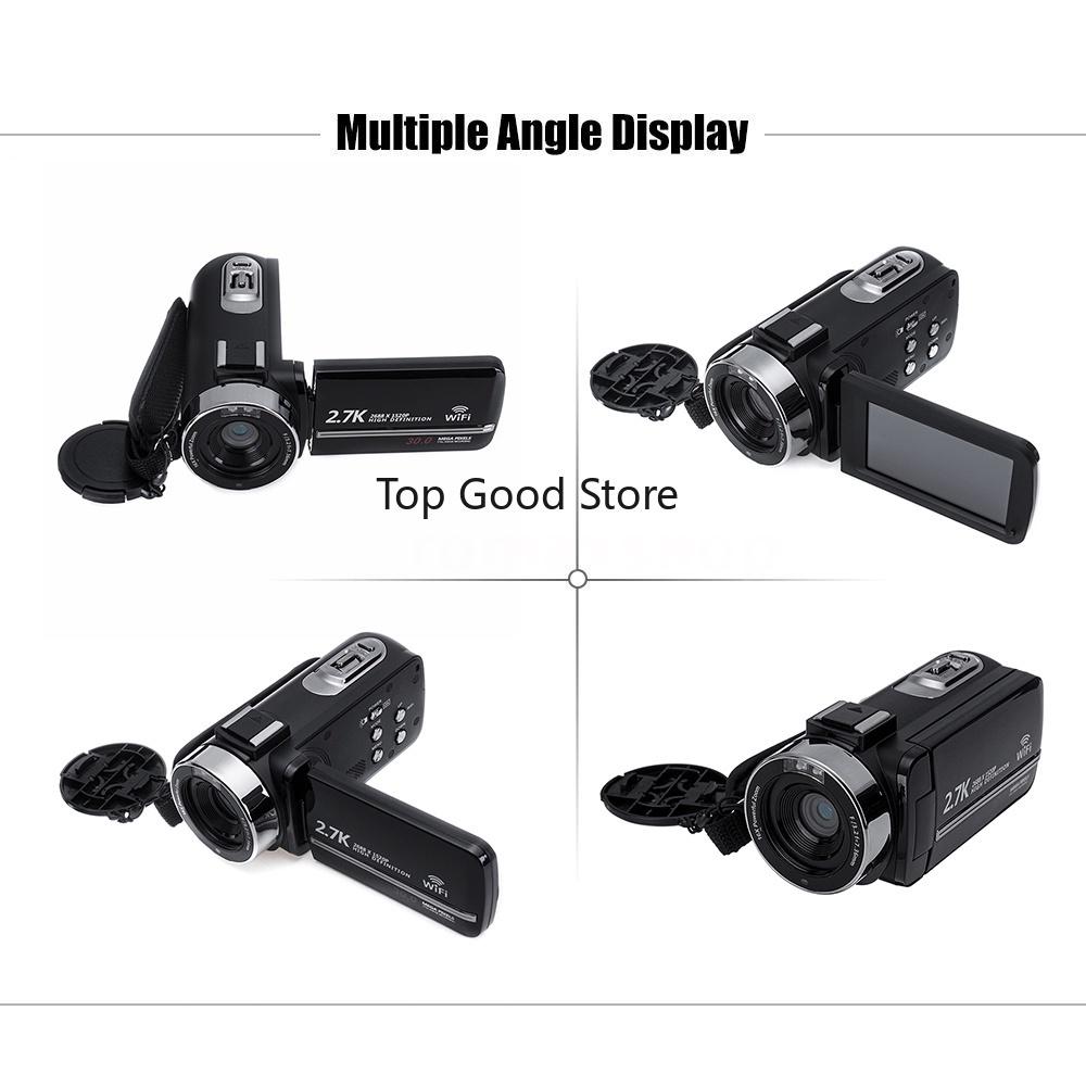3 Inch 2.7K Camcorder Video Camera Wifi IR Night Vision 30MP LCD Screen Time-lapse Photography Camera Fotografica