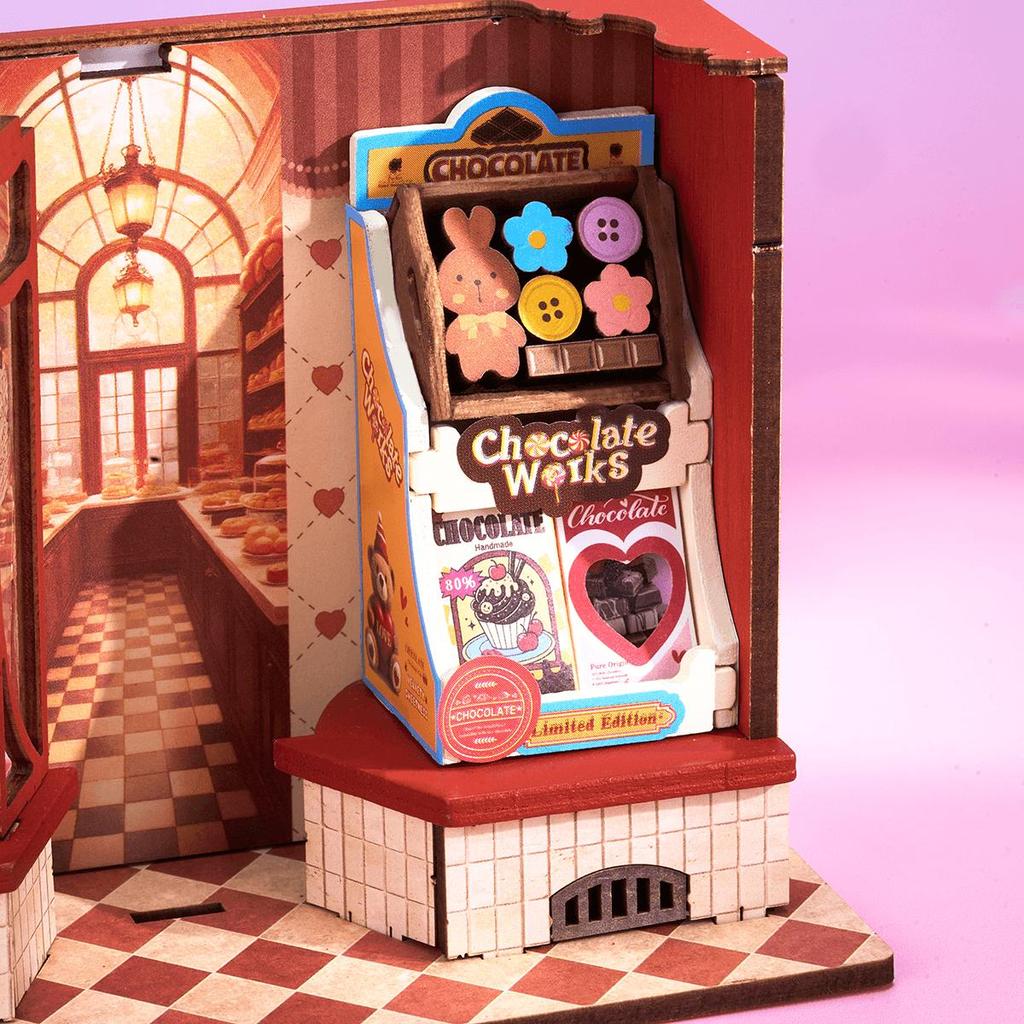 ROBOTIME Rolife 3D Puzzles Sweet Chocolate Shop DIY Miniature House DS046
