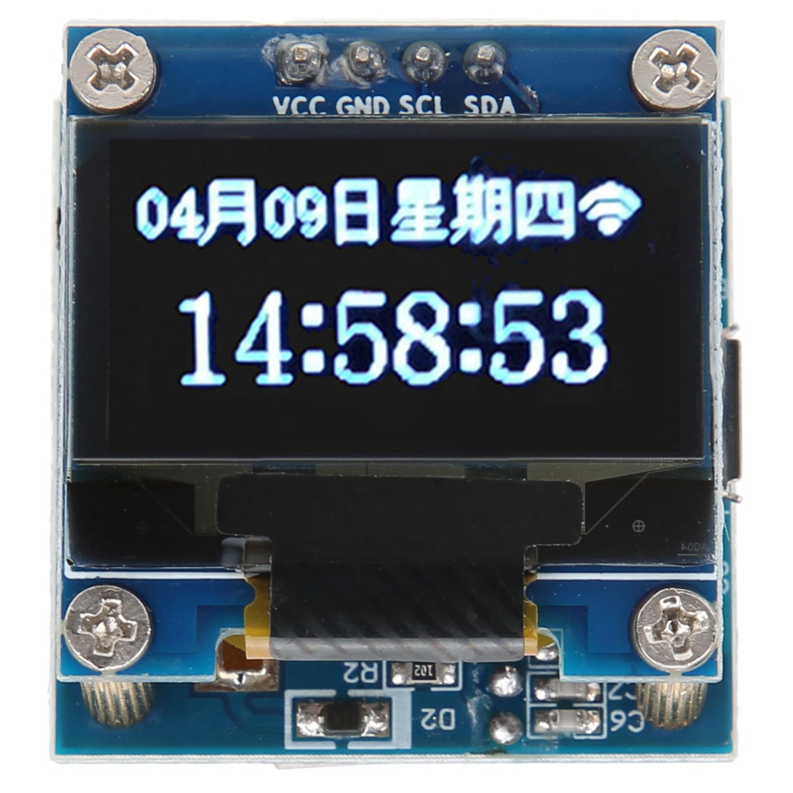 

Clock Module 0.96in OLED Display WiFi PCB Board USB 5V with 40mAh Button Battery