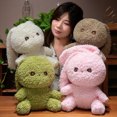 Cute Cute Long-eared Rabbit Doll Plush Toy White Bunny Doll Children's Rag Doll Birthday Gift