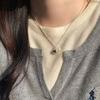 ANENJERY Silver Color Cup Pearl Pendant Necklace For Women New Vintage Temperament Versatile Jewelry Gifts Wholesale