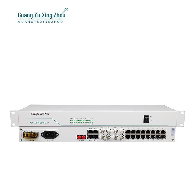 GY-16P4E14FE-W Industrial Multi-service Fiber Optic Multiplexer