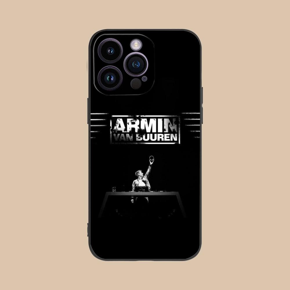 Armin van Buuren Handyhülle für iPhone 15 14 13 12 11 X XR XS 8 7 Pro Max Plus Mini Schwarze Weiche Handyhülle Funda