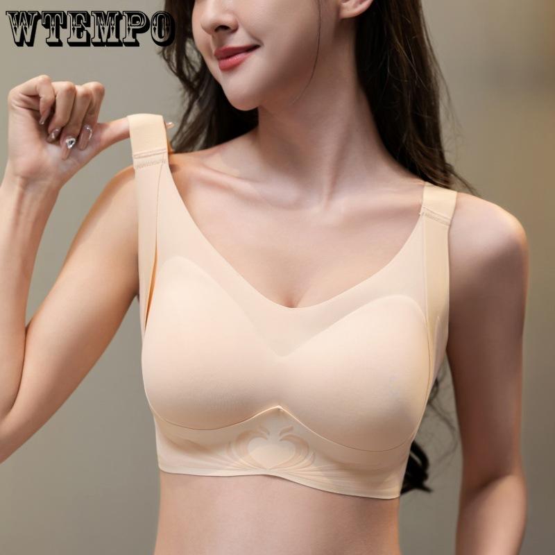 Large Size Bra Women's Sports Bra Women's Shockproof Anti Sagging Seamless Thin Bra Full Cup Vest Style Bra