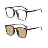 Anti-Blue Glasses Black Frame Plain Artifact A Photosensitive Color-Changing Myopia + Flat Light Eye Frame Men'S Model