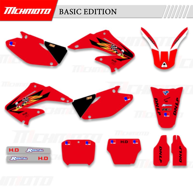 MCHMFG Motorcycle Graphics Decals Stickers Kits For HONDA CR125 CR250 CR 125 CR 250 2002-2012  Number Name  Stickers