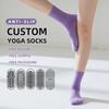 Factory Customized High Quality Anti Slip Pilates Yoga Socks for Women Multicolor Outdoor Trampoline Hand Drawn Bottom Spring