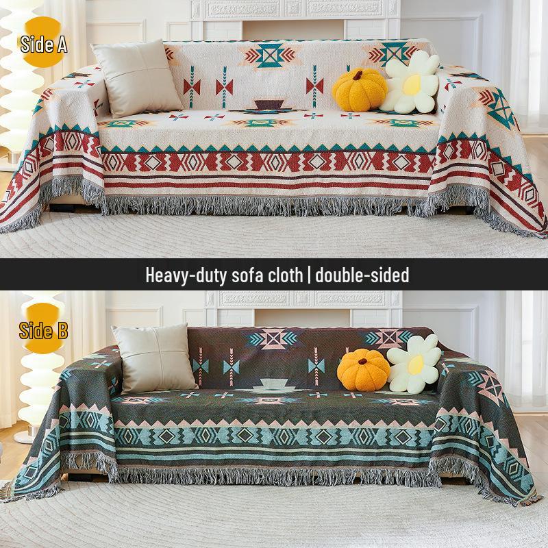 Nordischer Stil Vier Jahreszeiten Sofabezug: Rutschfest, Kratzfest, Vollständige Abdeckung Handtuchdecke.