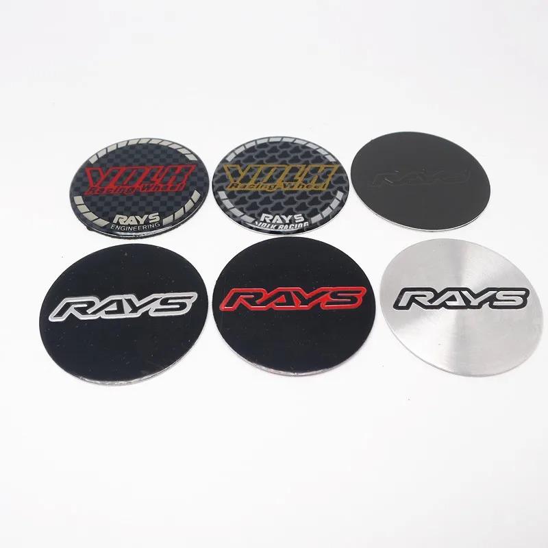4 pezzi 45mm 50mm Tappi Centrali Cerchi Rays Volk Racing Adesivo Emblema Distintivo Mozzo Cerchi Auto