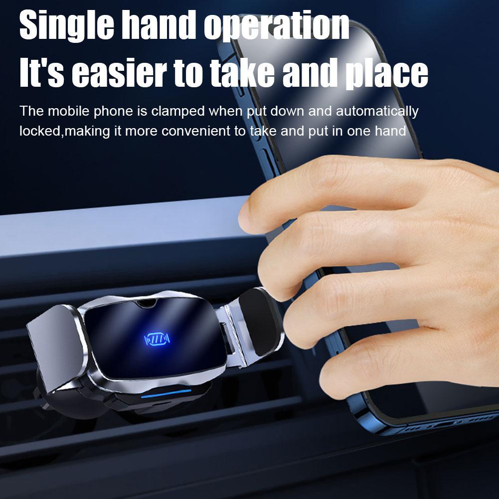 Fahrzeug Montiert Elektrische Unterstützung Metall Induktion Automatische Öffnen Schließen Für Auto Air Vent 360 ° Clip Auto Handy Halten M1X6