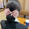 Pearl Pendant Mesh Bow Bun Net Hotel Attendant Hair Clip Bowknot Hairgrips Net Cover  Ladies/Girls