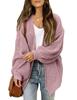 2023 Women's Autumn/Winter Lantern Sleeve Loose Knit Cardigan Sweater