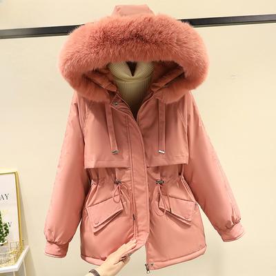 Parka Damen Plüsch und dicker Mantel Winterkleidung Neue Daunenjacke aus Baumwolle