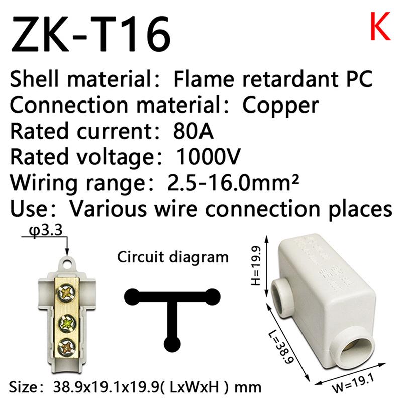 High Power Splitter Quick Wire Connector Terminal Block Electrical Cable Junction Box Zk-306 Zk-506 Zk-T06 Zk-T16 Connectors