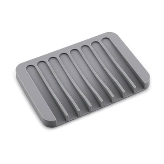 Self Draining Soap Dish Silicone Soap Tray Waterfall Drainer Soap Holder for Bathroom Shower Bath