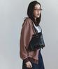 Sunlit Rivet Bucket Bag (Black)