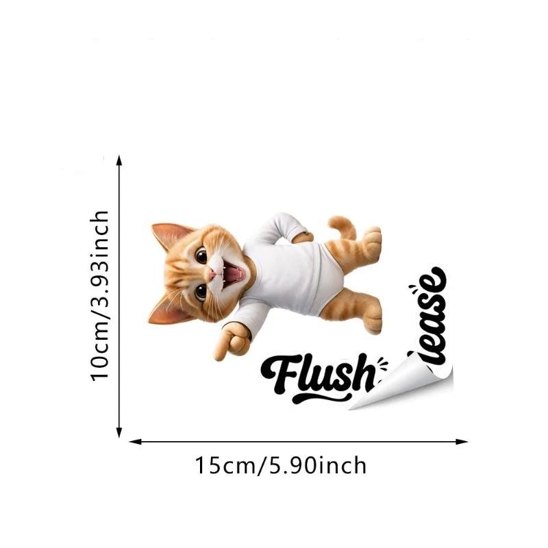 Cartoon Self-Adhesive Toilet Sticker Pvc Decoration Wall Sticker Funny Waterproof Bathroom Decal Home Decor
