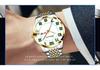 Men's Large Dial Digital Quartz Watch, Steel Band, Dual Calendar In English & Chinese, Waterproof - Ideal for Seniors